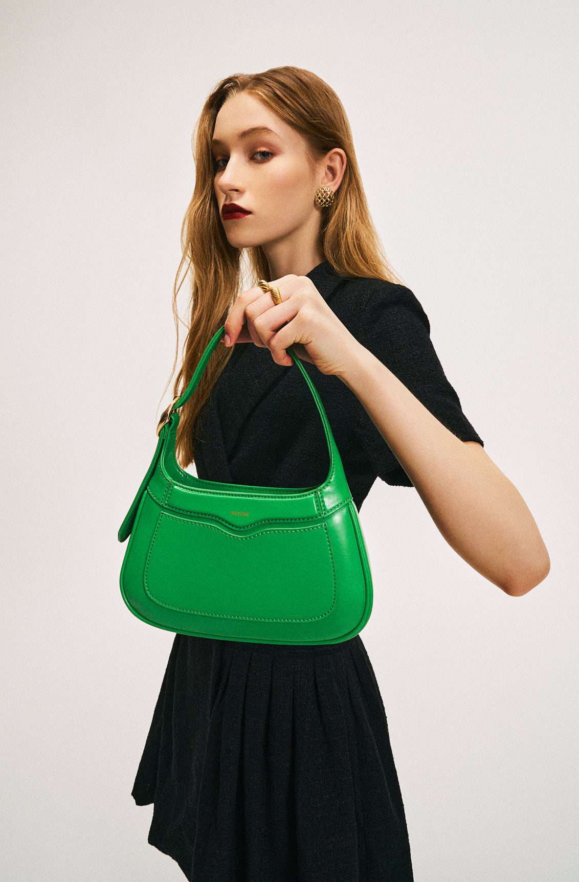 Freya Shoulder Bag - Grass Green